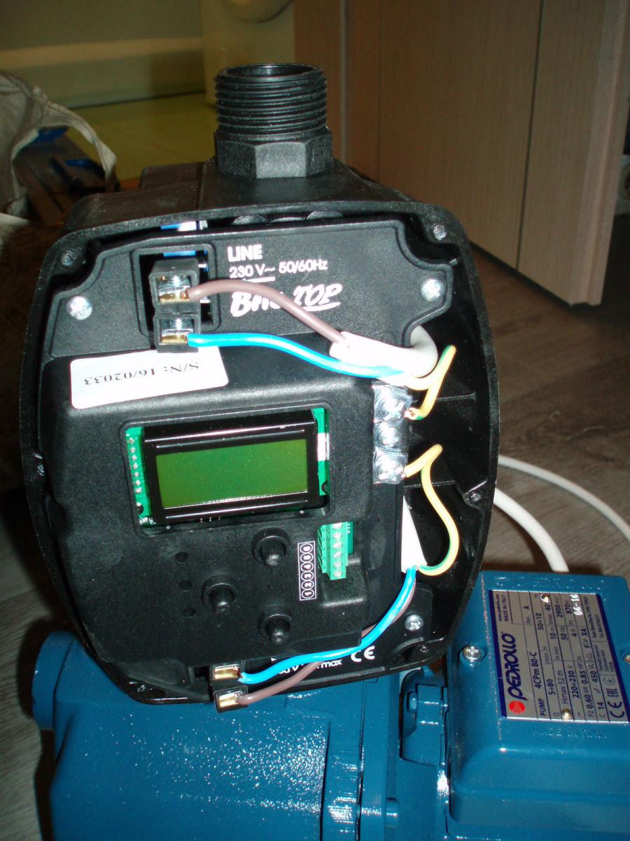 Brio Top подключение к насосу Pedrollo